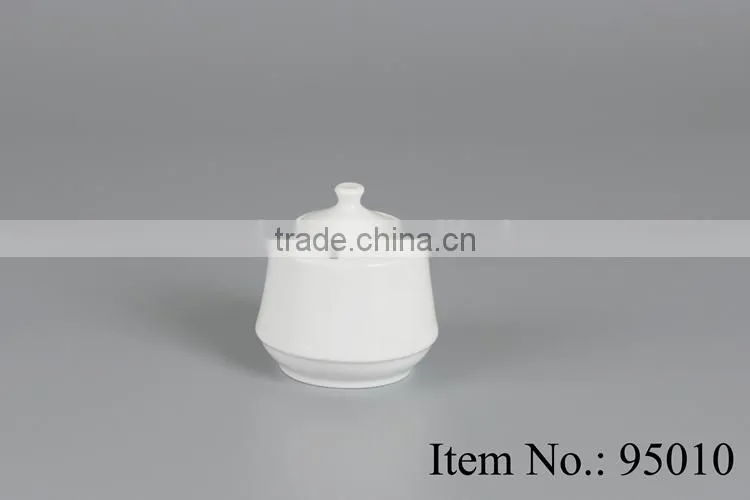 durable white ceramic sugar pot for kitchen