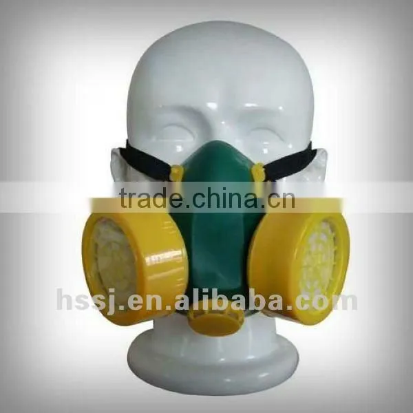 2016 hot selling chemical gas mask half face gas mask double filters gas mask 6200 chemical gas mask made in China
