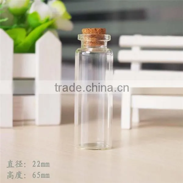 22mm diameter clear glass bottles with cork