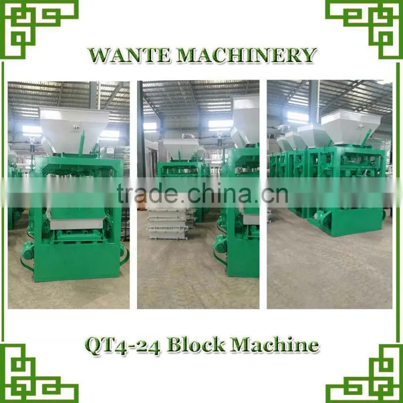 2015 Trade Assurance Export to Congo !! QT4-24 Africa small paver block machine price