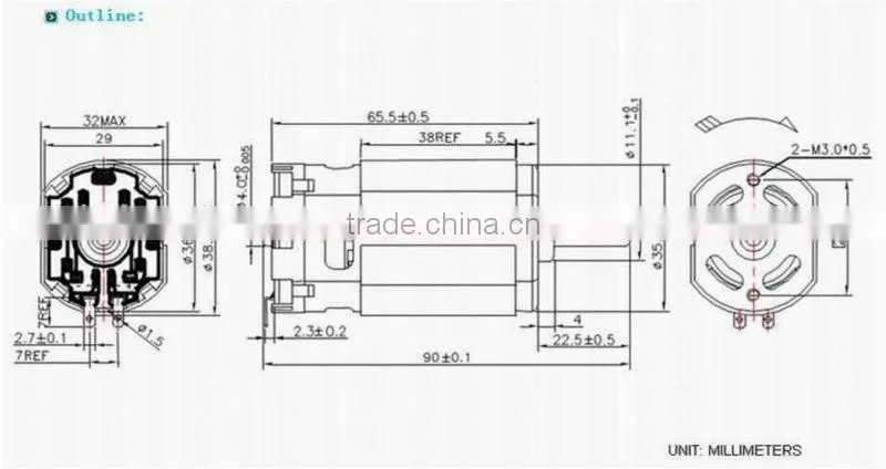 220V DC AC electric grinder motor