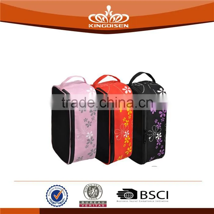 Polyester Material Lady Floral Shoe Bag
