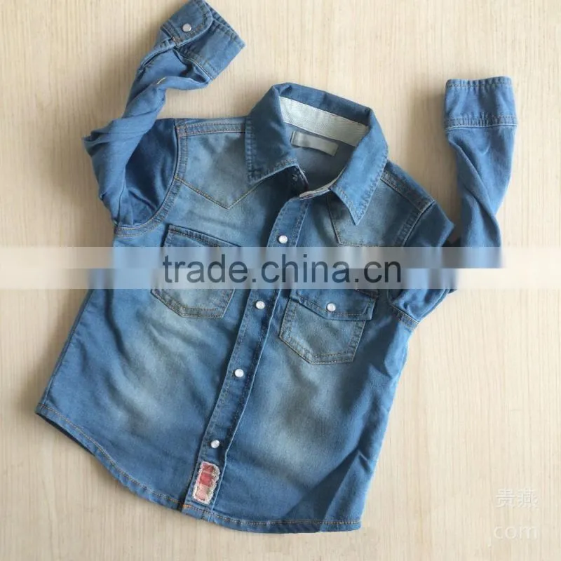 Factory baby clothes wholesale autumn washed jacket baby boy jeans jacket