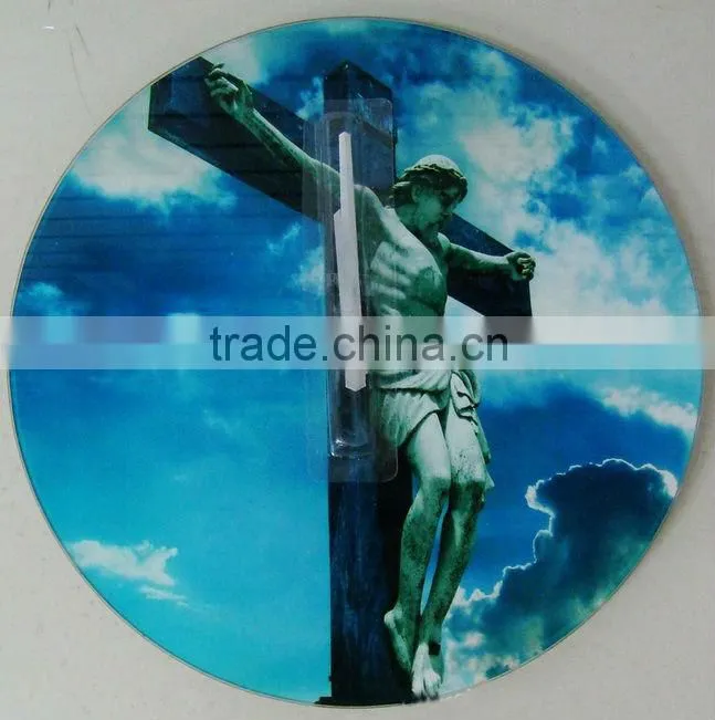 decorative glass wall mounted clock