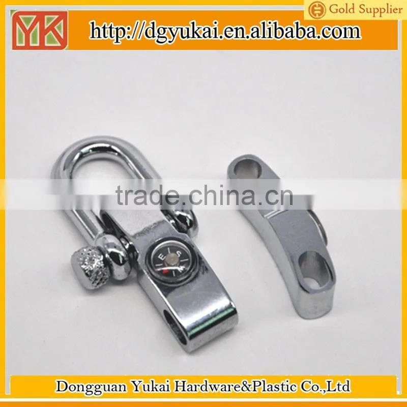 Yukai Cheap zinc alloy shackle adjustable shackle for survival wristband
