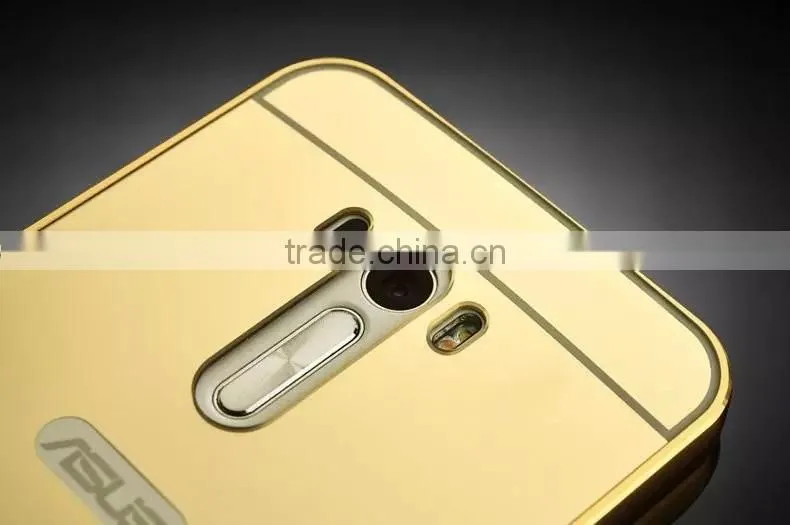 Hot Sale For Asus Zenfone 5 ZE551ML ZE500KL ZE550KL ZD551KL Aluminum Alloy Frame Mirror Acrylic Plastic Back Cover Case