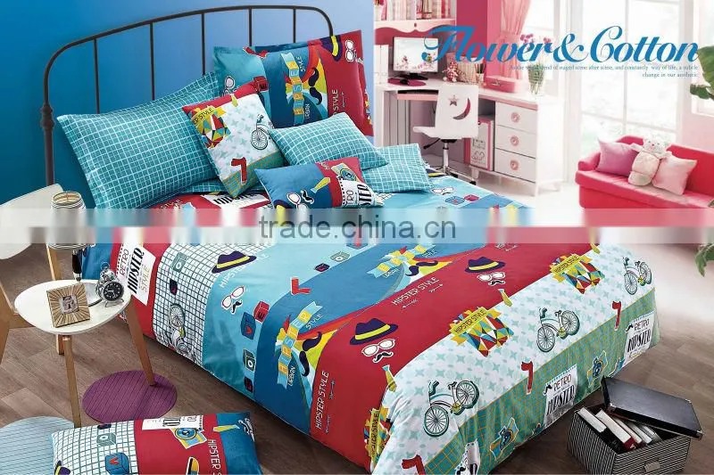 cotton kids bed covers kids bedding set