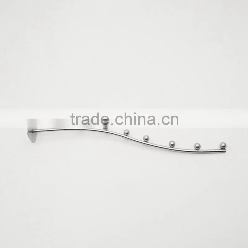 Supermarket beaded hooks single prong pegboard hook for tools