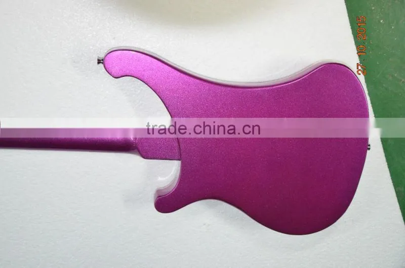 4 string electric bass guitar ricken for backer bass guitar set-in neck metallic color can custom