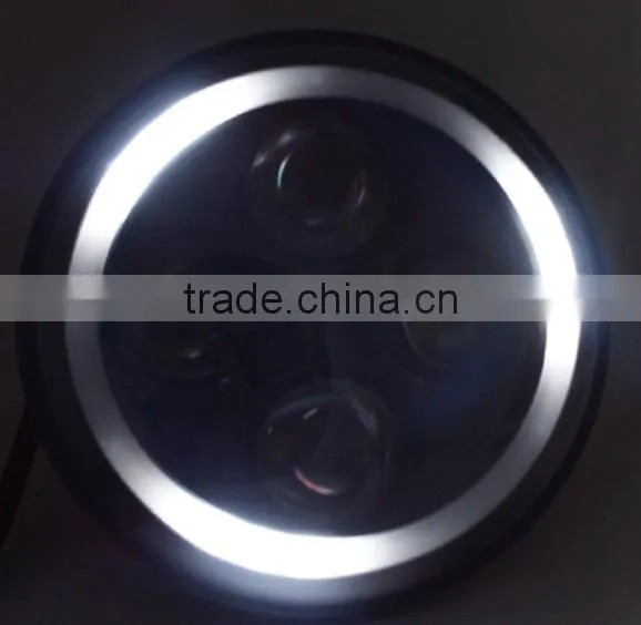 led jeep headlight 7inch LED headlight for Jeep wrangler Hi/lo beam 40w ccfl angel eye led headlight