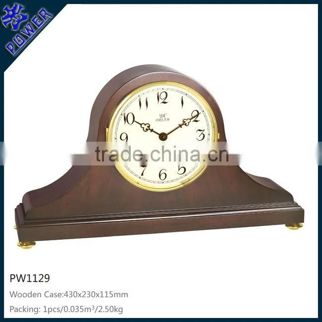 Exquisite table clock Wooden case for bedroom decoration White clock face High quality PW1129