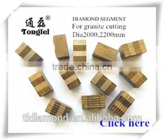 Professional manufacture 1600mm stone cutting diamond segment for cutting granite, basalt and bluestone and