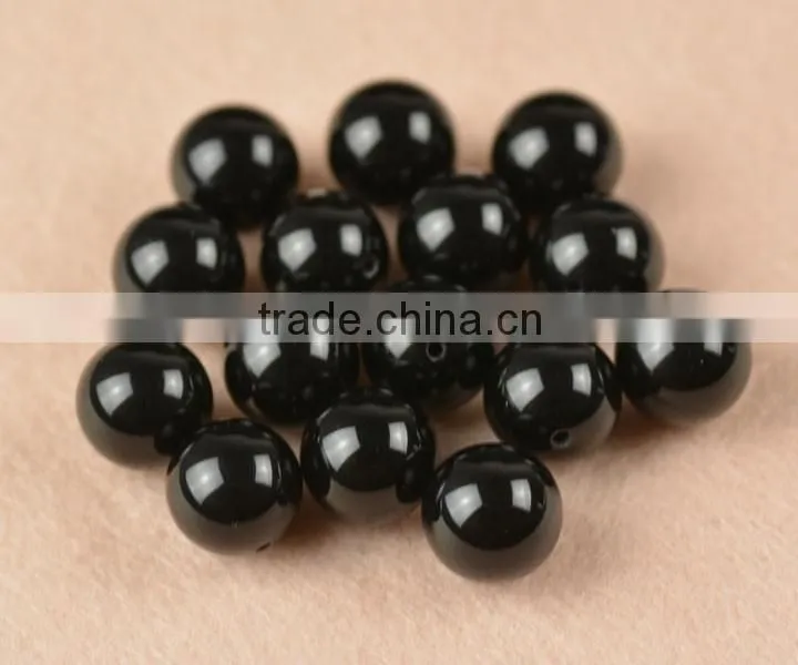 hot sale four leaf clover real natural black agate for necklace