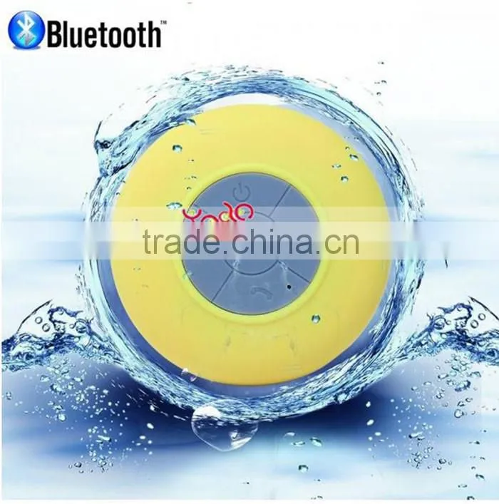 Waterproof Mini Bluetooth Speaker With Suction Cup Rose Red