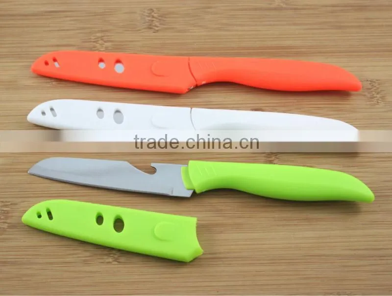 4" Imitated Ceramic paring Knife with Peeler