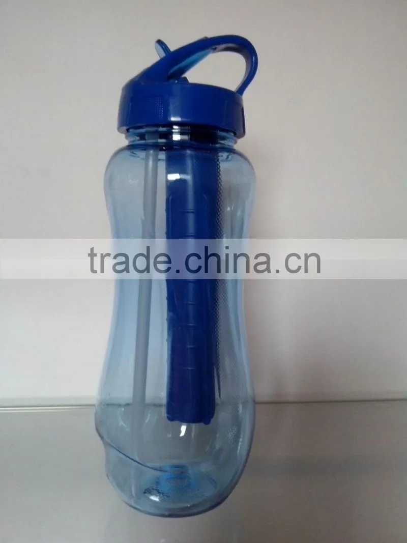 best selling plastic drinking bottle with ice tube