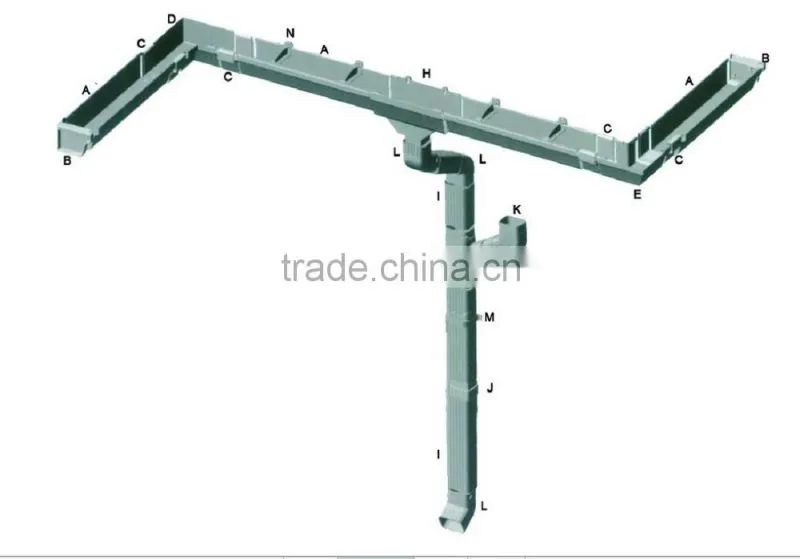 5.2 inch pvc rain gutter joiner