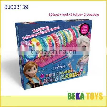 Crazy make friendship rubber band bracelet crazy rainbowe loom band kit in blue box