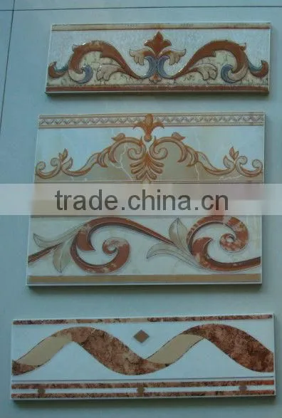 100x300mm china factory cheap relief Algeria ceramic border tiles
