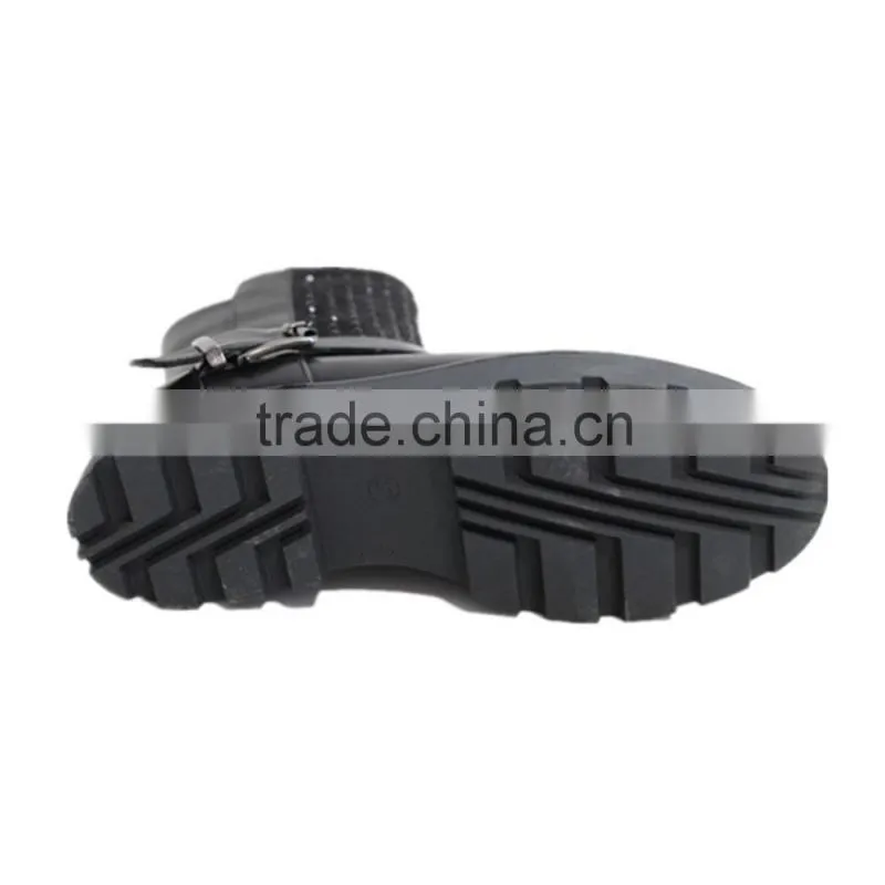 Black quality PU Italian winter leather boots women
