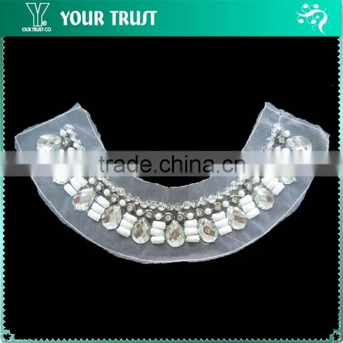 5MM Crystal Rhinestone Octangle Collar Beaded Neckline Garment Accessories