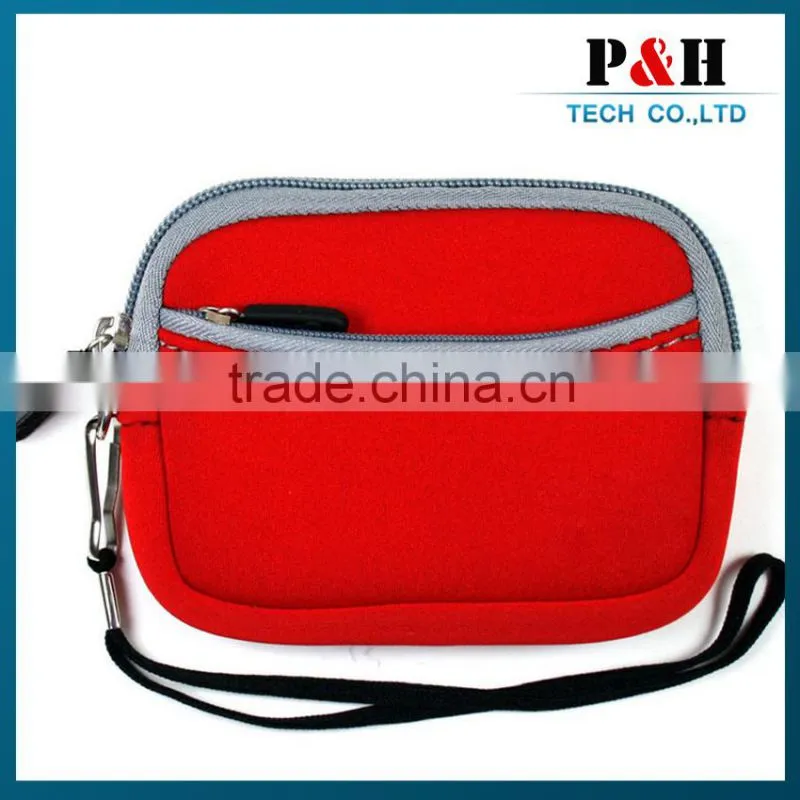 shockproof zipper neoprene GPS bag with hand strap
