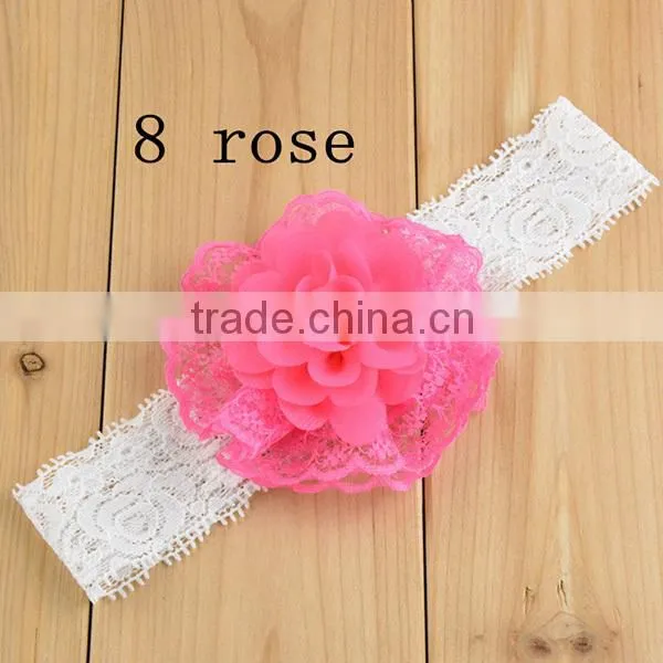 knit newborn flower lace cheap price girls knitted headband