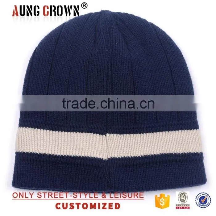 navy soft acrylic beanie cheap