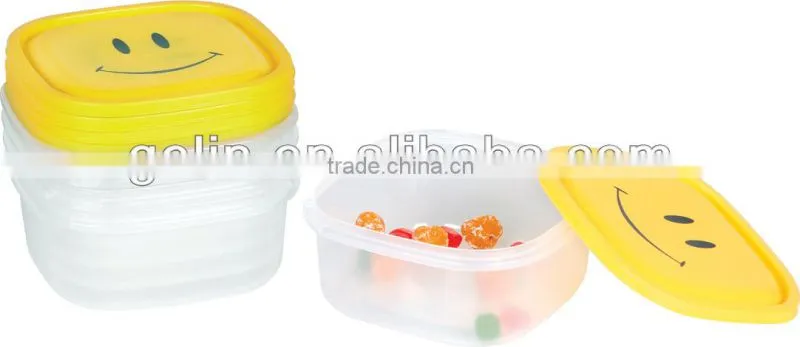 4pcs PP square disposible food container set GL07-4X