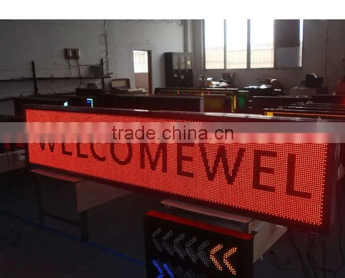 Spain---P10 indoor digital multi-line programmable programmable led moving message display board sign