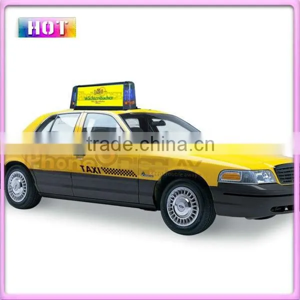 Double sides full color P5 taxi top led advertising display