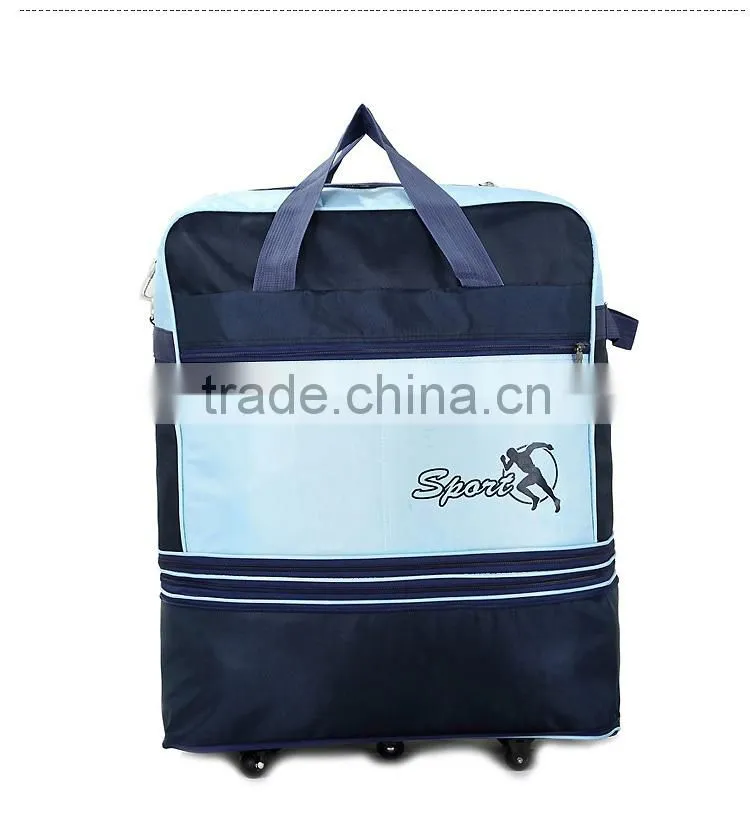 420D Crinkle Nylon 2016 travel bag on wheels or with wheels