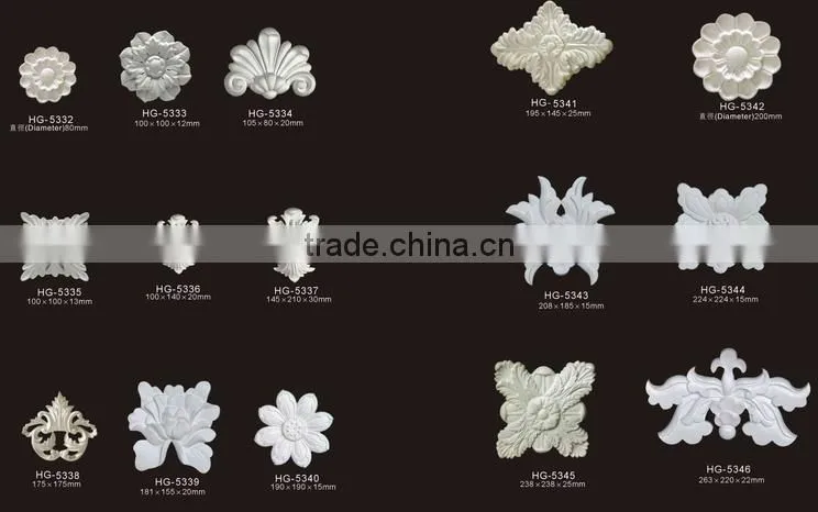 HG5361 Chian PU foam Veneer Accessories for home decoration/pu architectural mouldings