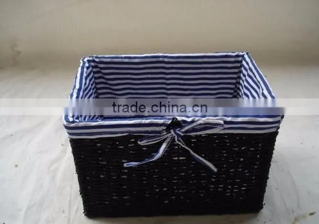 Clothing storage basket with liner and protector
