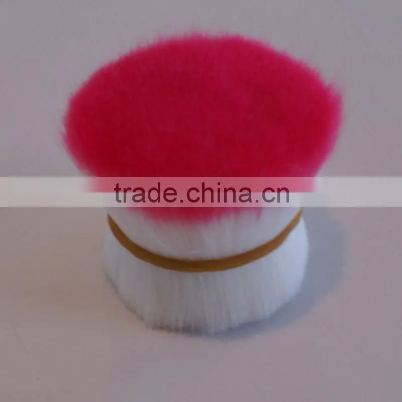 synthetic hair of different colors,used for makeup brushes