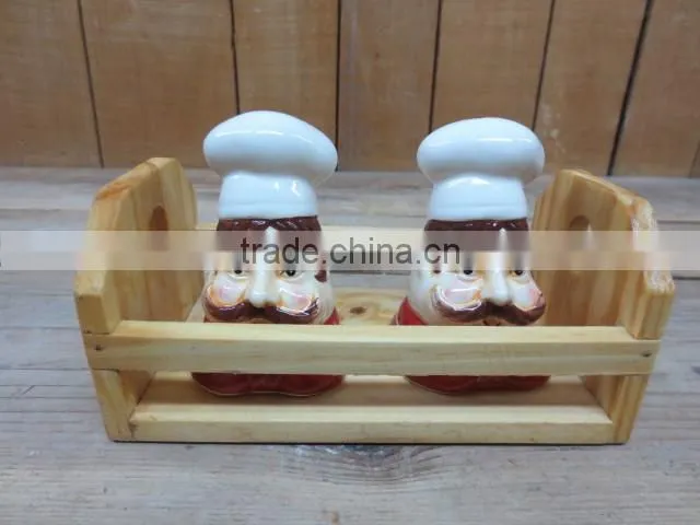 chef emboss ceramic food storage pot / jar