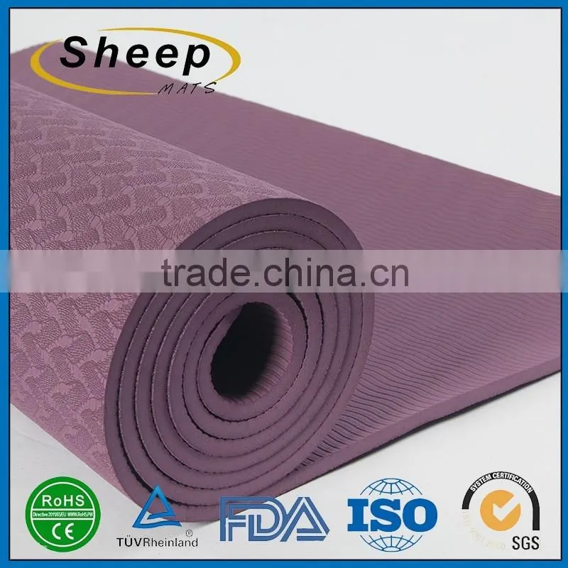 Waterproof natural eco-friendly colorful anti-slip yoga mat rubber