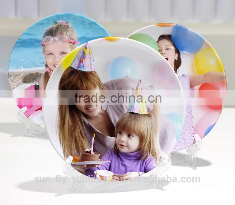6 Inch Polymer White Plate (Luminous) / polymer plates/ Luminous plate/ Plate for sublimation/ Good decorated plate