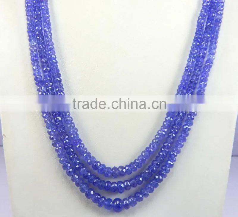 AAA quality natural Tanzanite Roundel faceted Beads, tz beads
