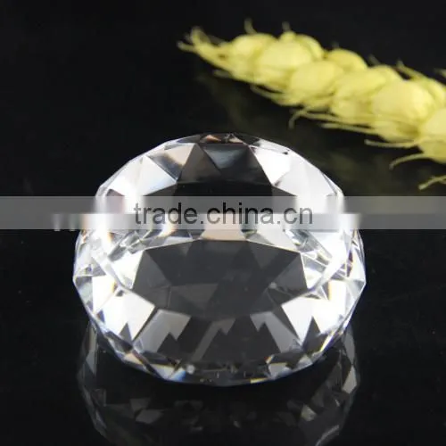 Clear Faceted Crystal Paperweight for Office OSM032