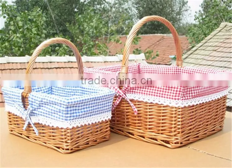 Wholesale new desigh wicker baskets for Wedding Home Decoration Willow Basket
