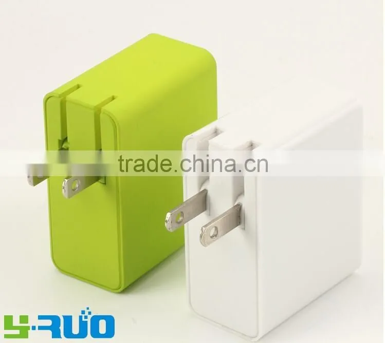 High quality Three 3 USB ports wall charger for tablet pc, mobile iphone, ipad, and samsung galaxy with 5V 3.4A output