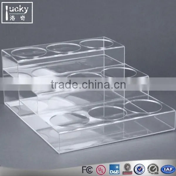 Acrylic 3 tires Home Kitchen Seasoning Jar Bottle Display Bottle Rack