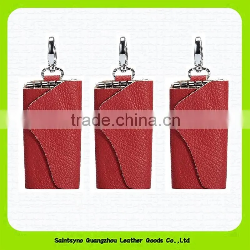 15099 Customer logo genuine leather key holder organizer