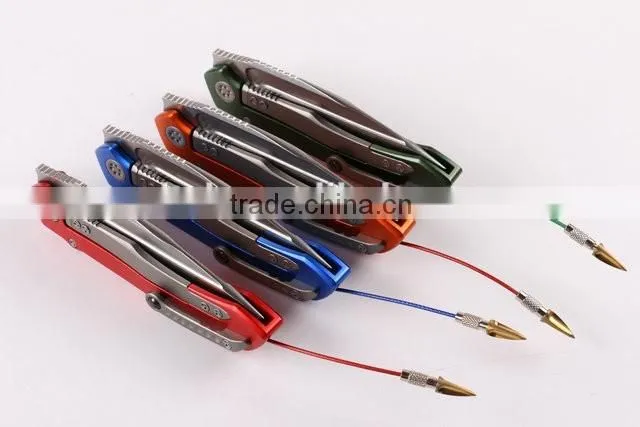 OEM folding knife with D2 blade and Titanium alloy handle