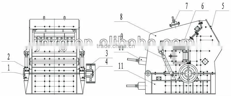 The impact crusher for crushing limestone