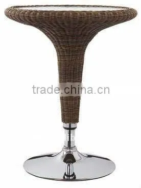 rattan bar table