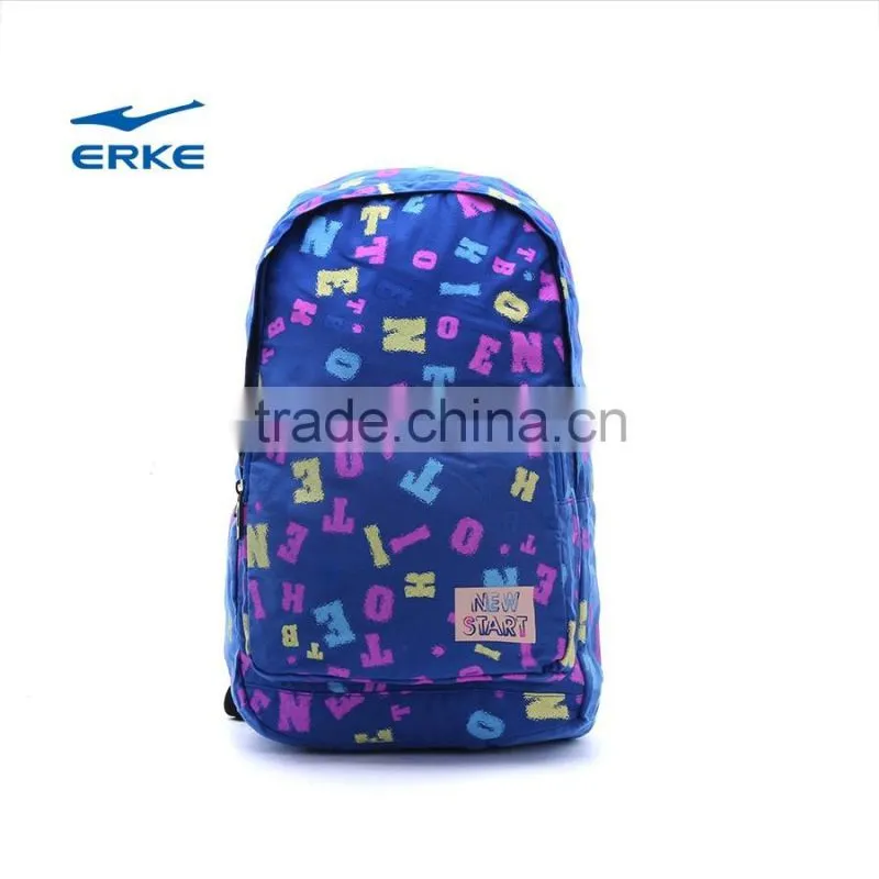 ERKE wholesale large capacity laptop sports backpack teenagers girls cute school backpack