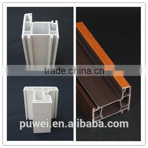 60 High grade upvc profiles of Outward openable casement doors , plastic pvc profiles