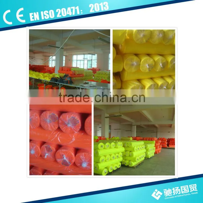 yellow orange police reflective vest with 5cm high visibility tape